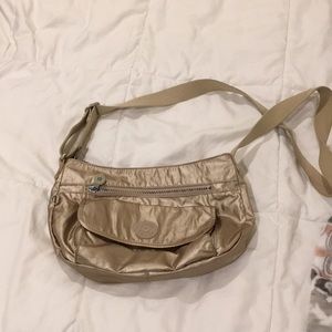 Metallic cross-body purse